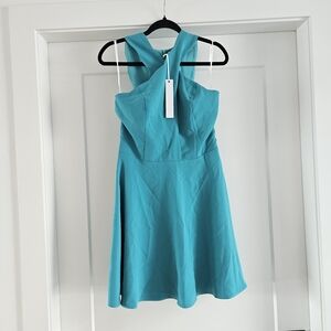 Adelyn Rae Teal Mini Dress Skater Size Small Sleeveless